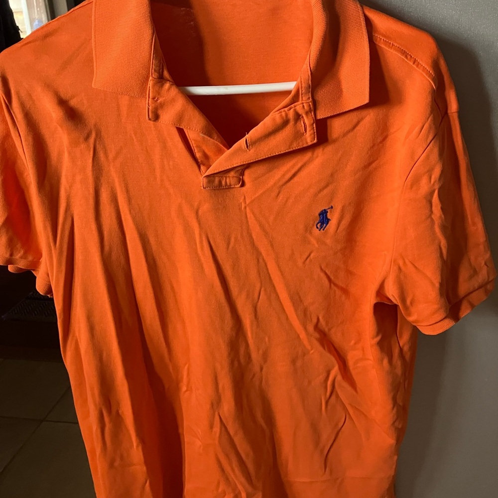 Polo by Ralph Lauren Men's Orange Polo Shirt
